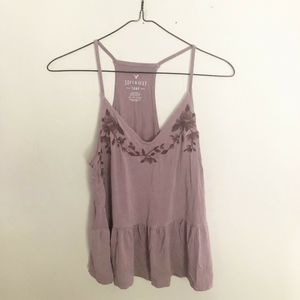 AEO  Soft & Sexy Embroidered Floral tank